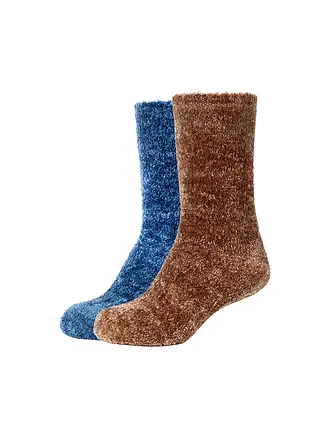 CAMANO | Calzini da donna per il tempo libero Cosy Aloe Vera, confezione da 2 | braun